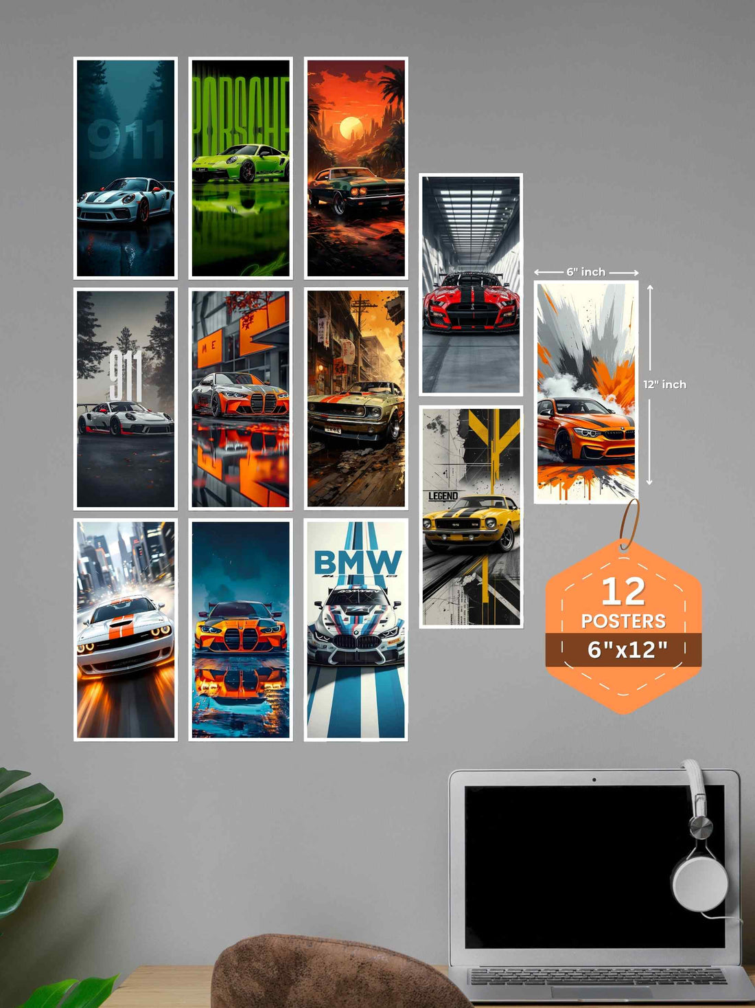 12 Premium Car Posters