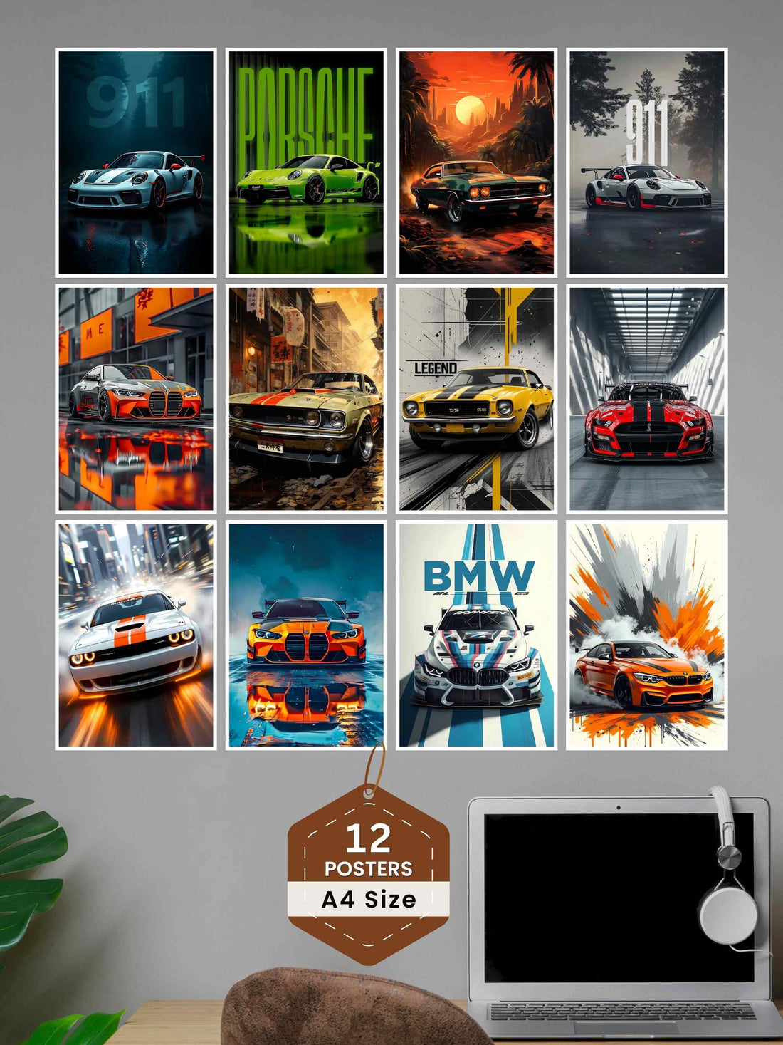 12 Premium Car Posters