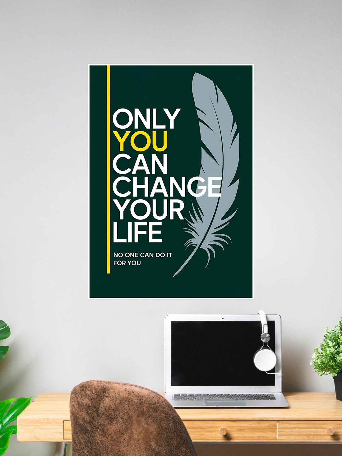 Only You Can Change Your Life – Motivational Wall Poster #312