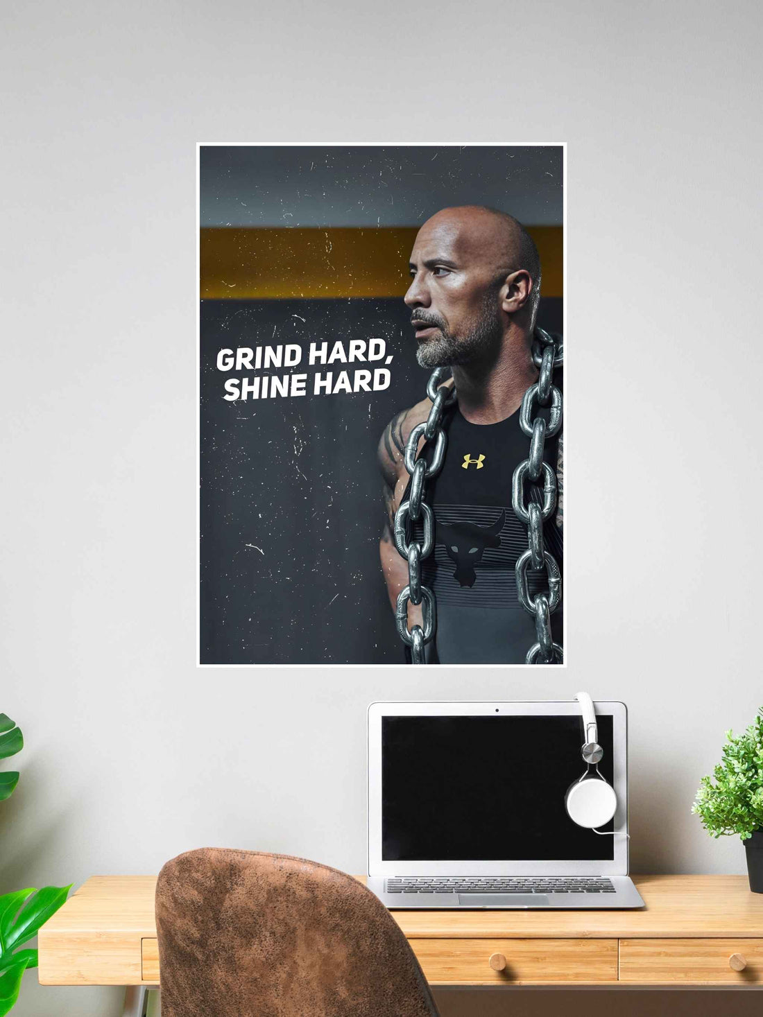 Grind Hard, Shine Hard – Motivational Wall Poster #314