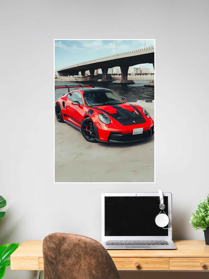 Porsche 911 GT3 Sports Car Wall Poster #335