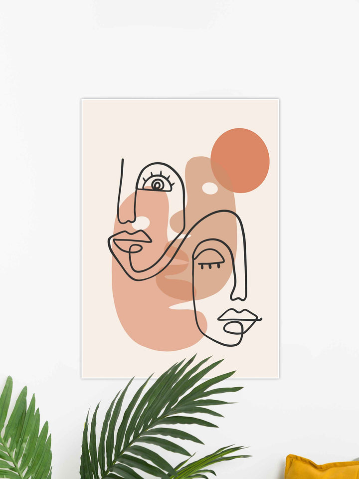 One-Line Face Minimalist Boho Poster #34