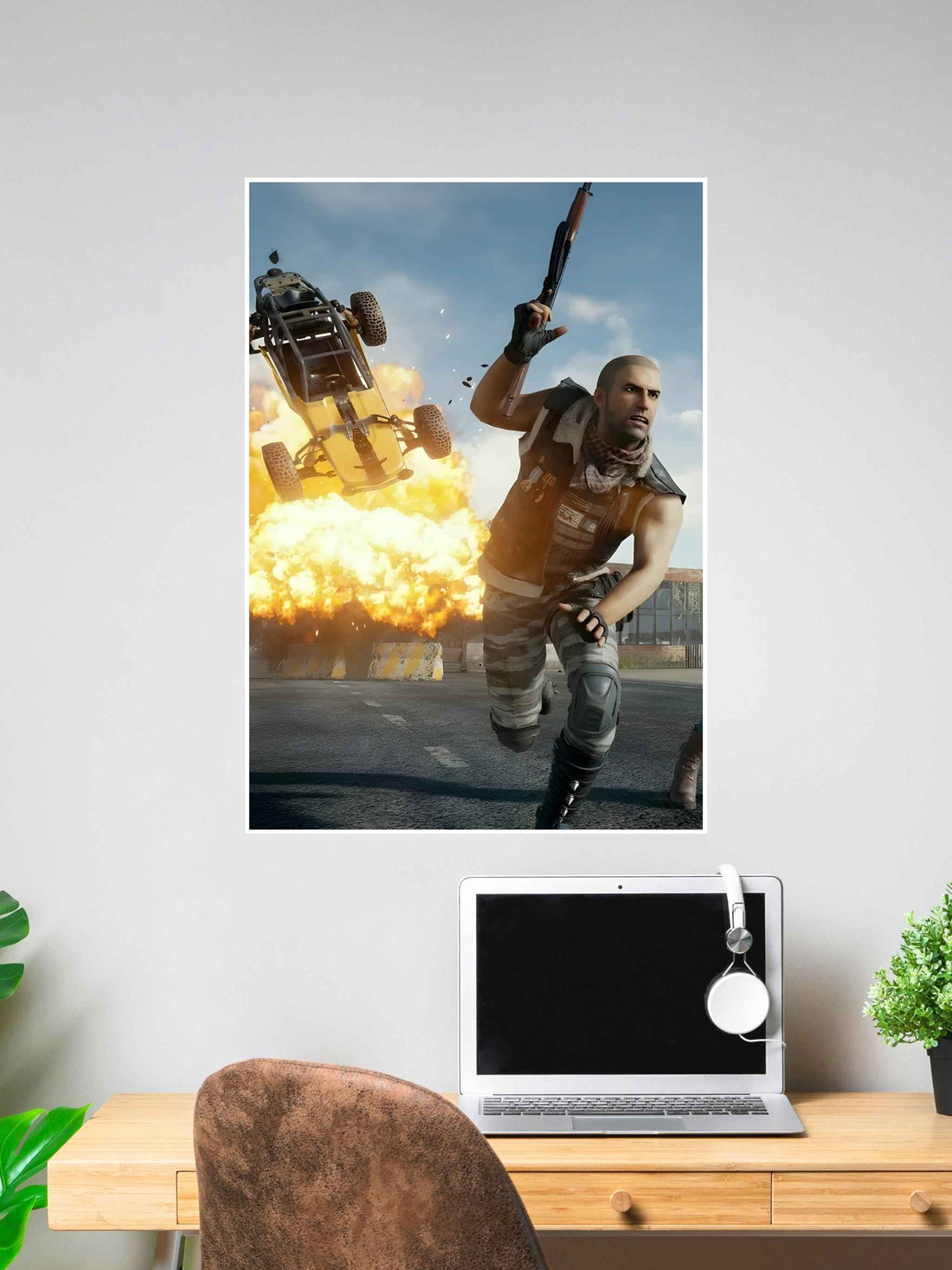 PUBG Explosion Poster | Action-Packed Gaming Wall Art #351