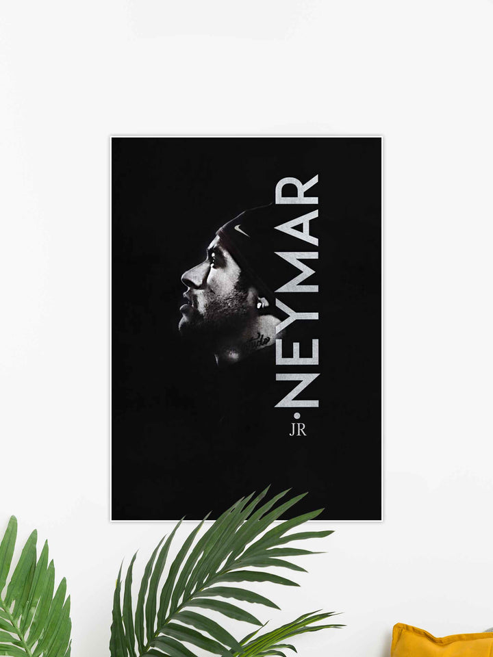 Neymar Jr. Minimalist Black & White Poster #38