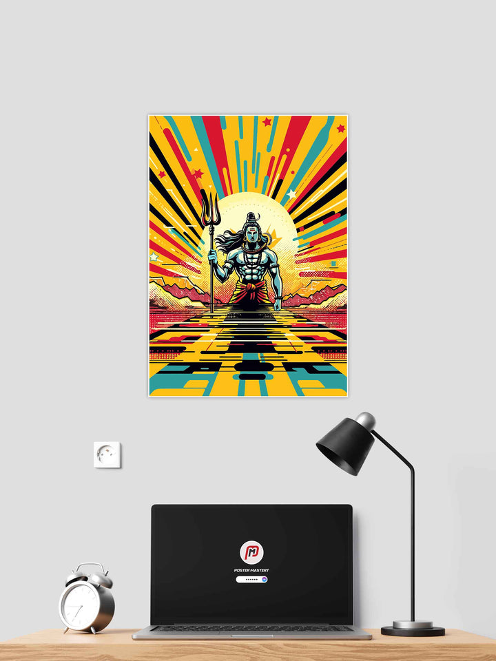 Lord Shiva Trippy Art Poster #04