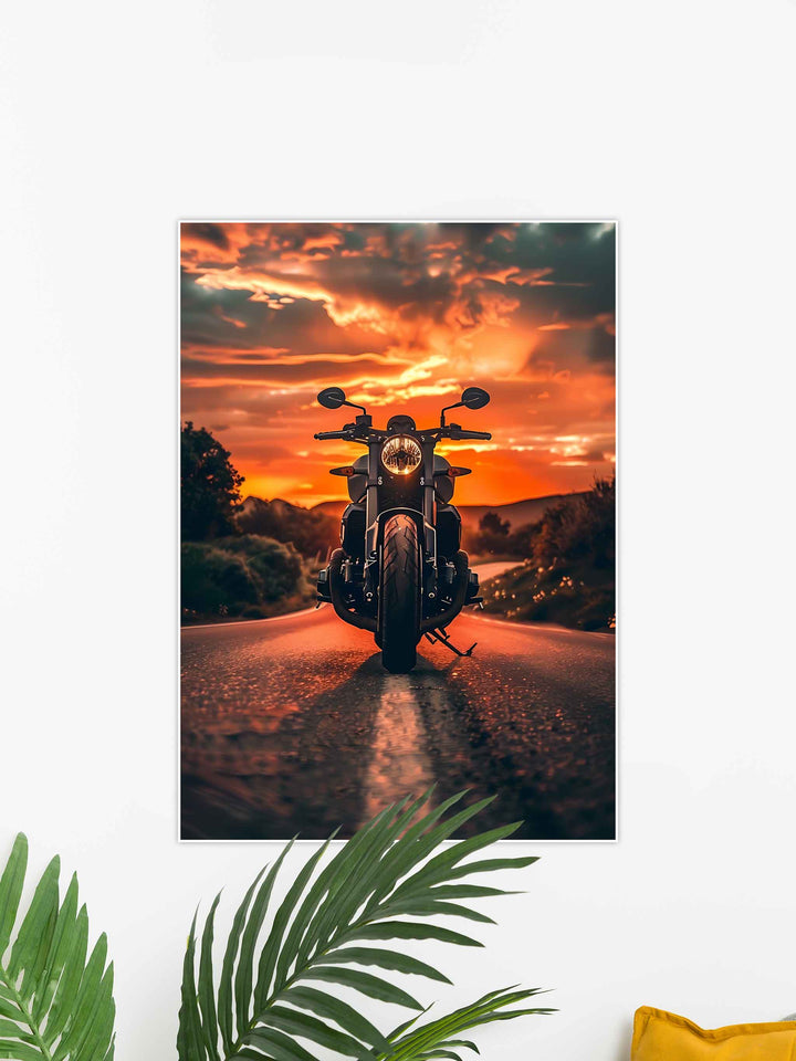Sunset Motorcycle Poster #41