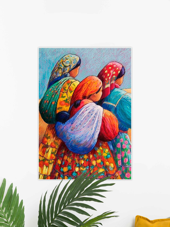Colorful Rajasthani Women Wall Poster #46