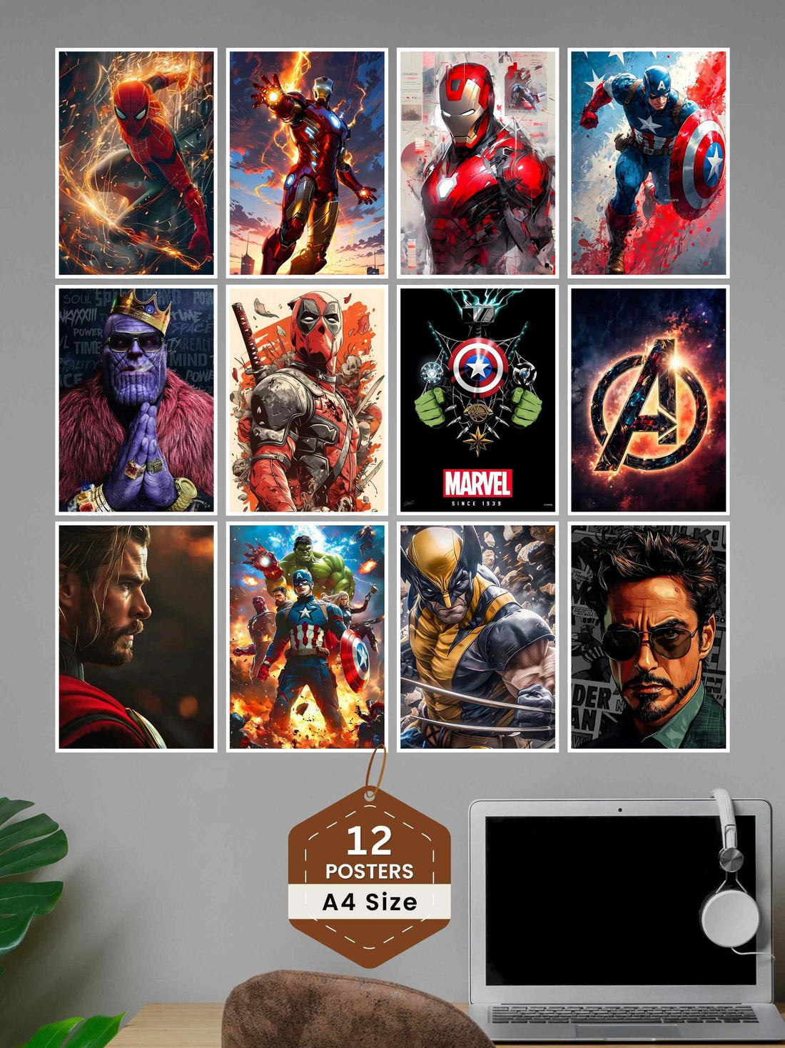 12 Marvel Heroes Posters