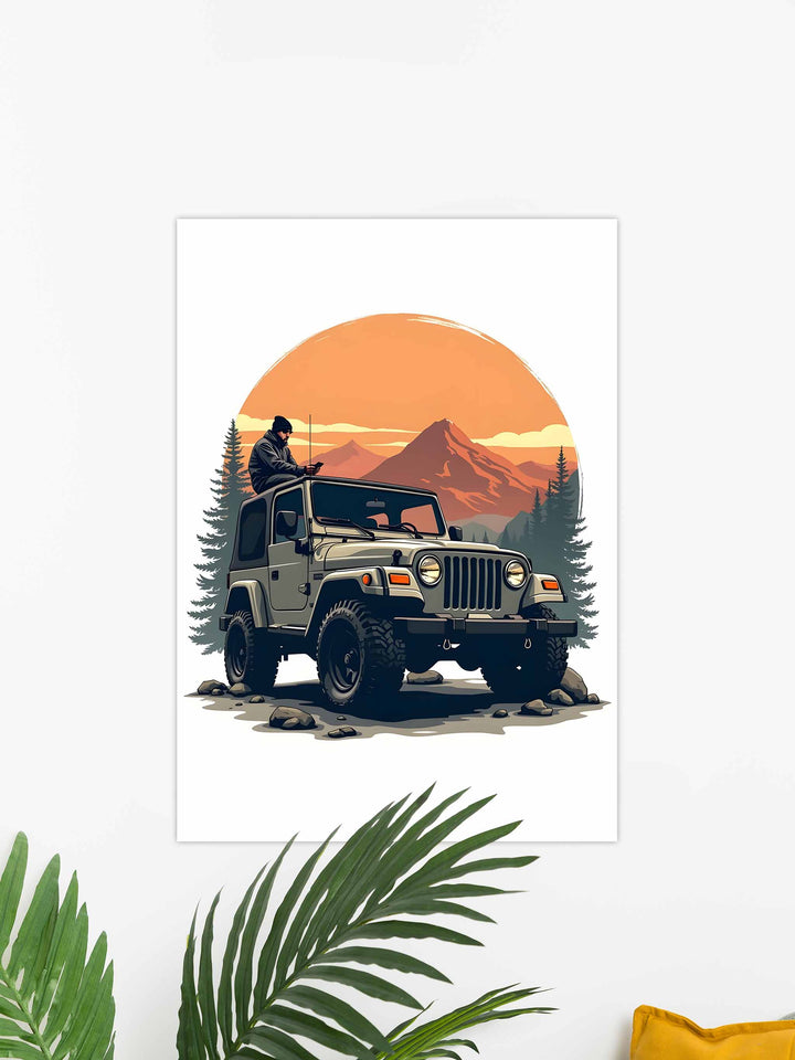 Jeep Adventure Sunset Poster #84