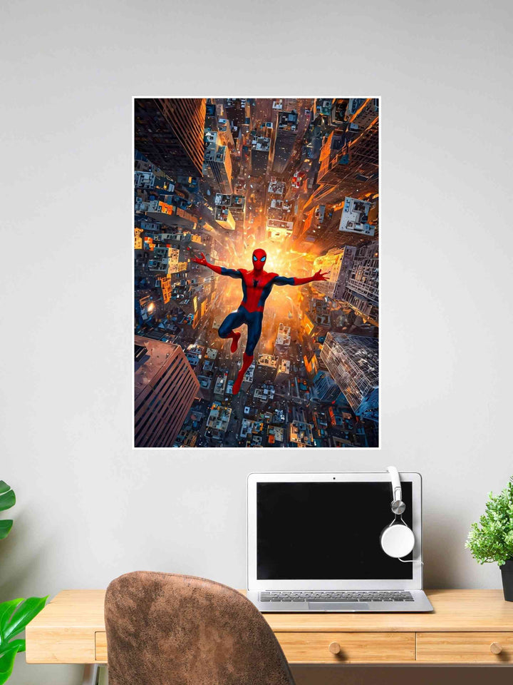 Spiderman Falling Scene Poster #90