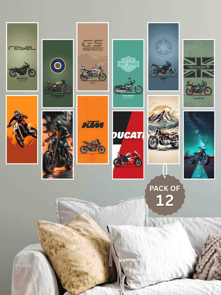 Iconic Bike Posters (Pack of 12) 6" x 12"