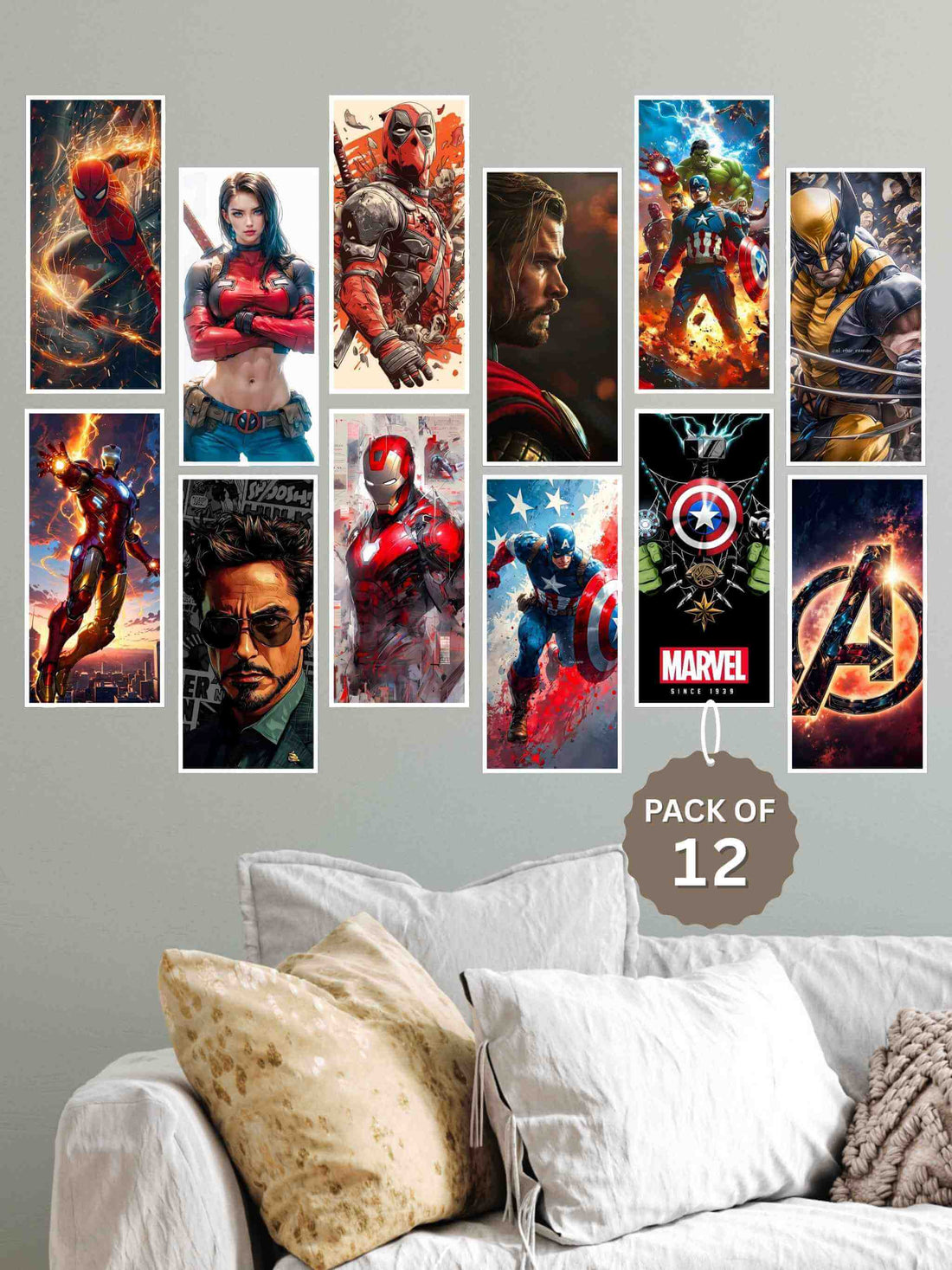 Marvel Superheroes Poster (Pack of 12) 6" x 12"